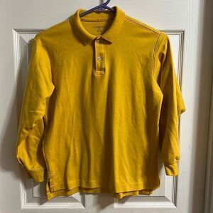 Lands End yellow boys size 10/12 long sleeved shirt.